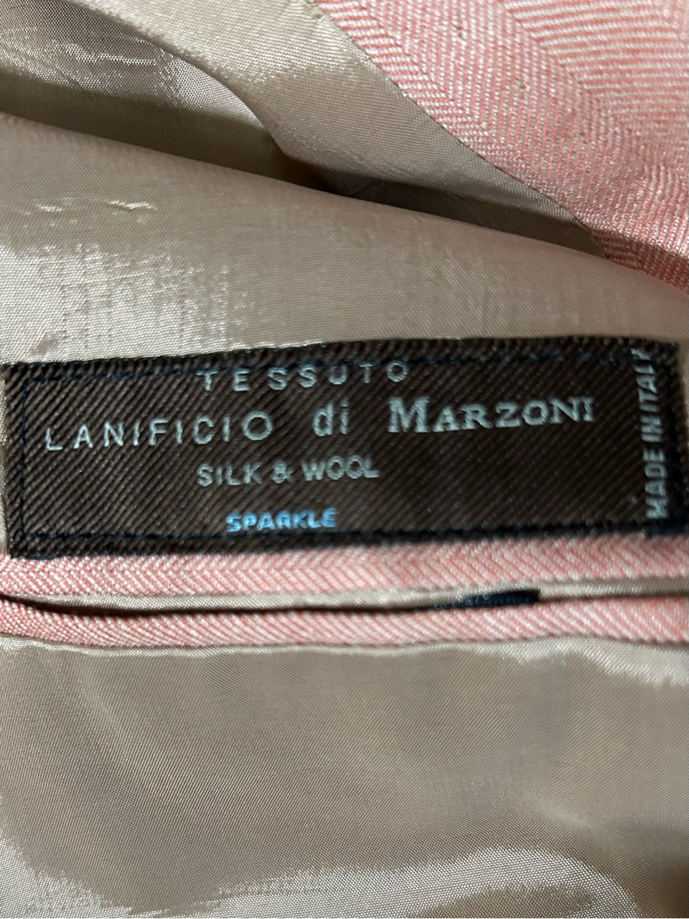 Lanificio di Marzoni
Men's Peach Silk
Wool Blazer Sport Coat
Statement Jacket - Picture 2 of 11